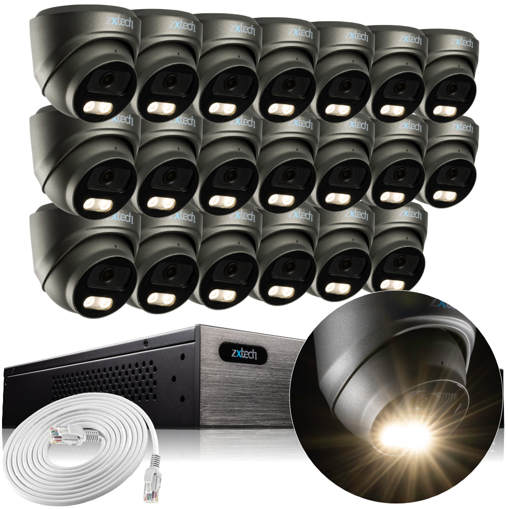 Zxtech Megavalue AI 4K/8MP/5MP Built-in Mic PoE IP Security Camera